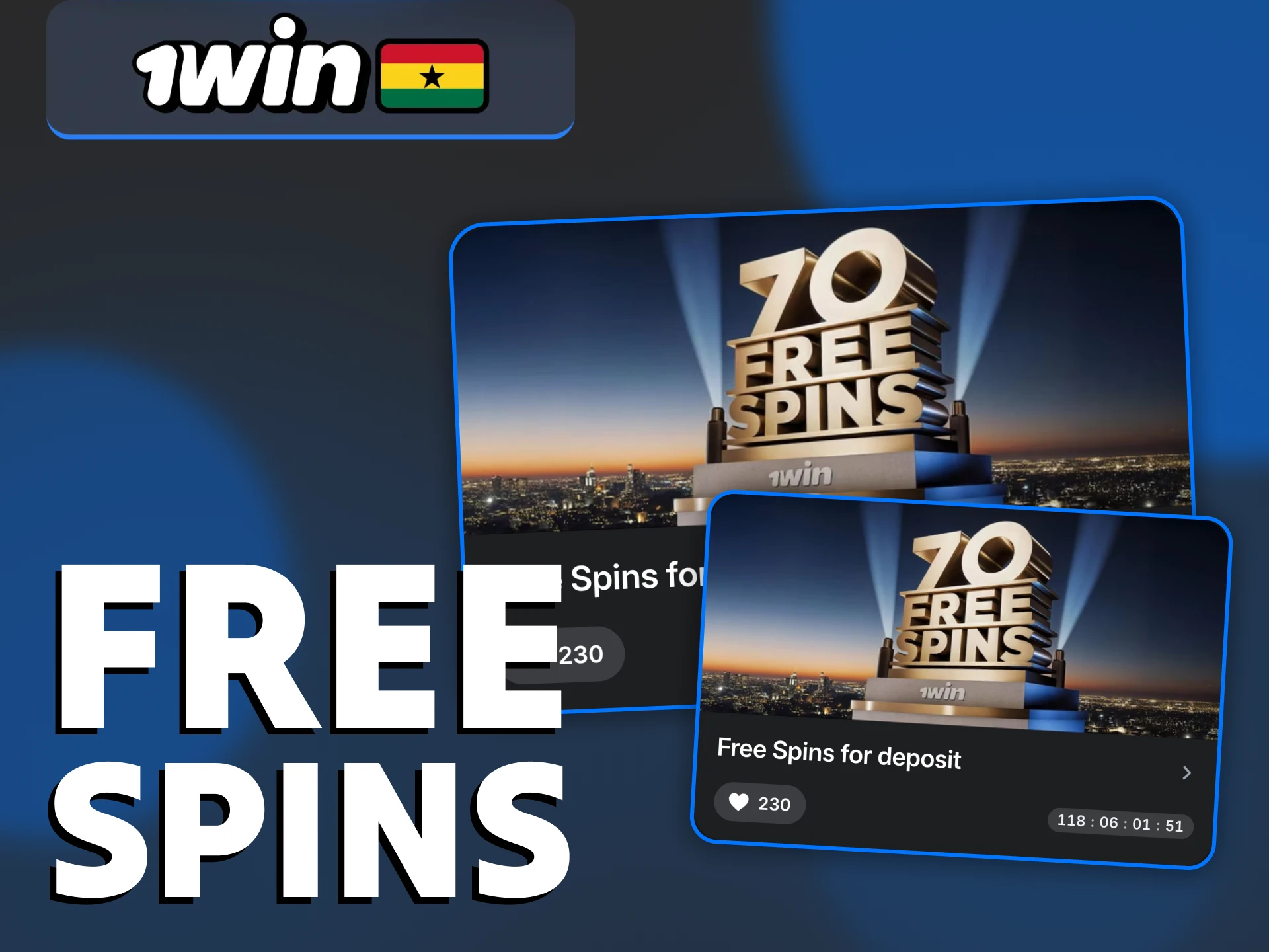 1Win official platform offers free spins as a deposit bonus.