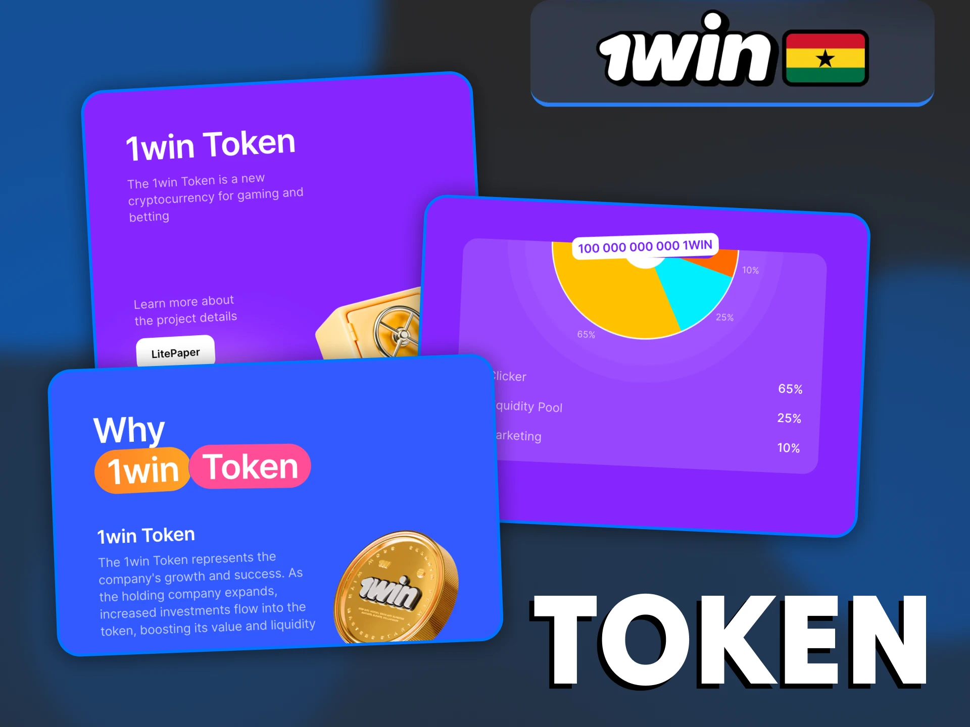 1Win token is a part of the platform's crypto system.