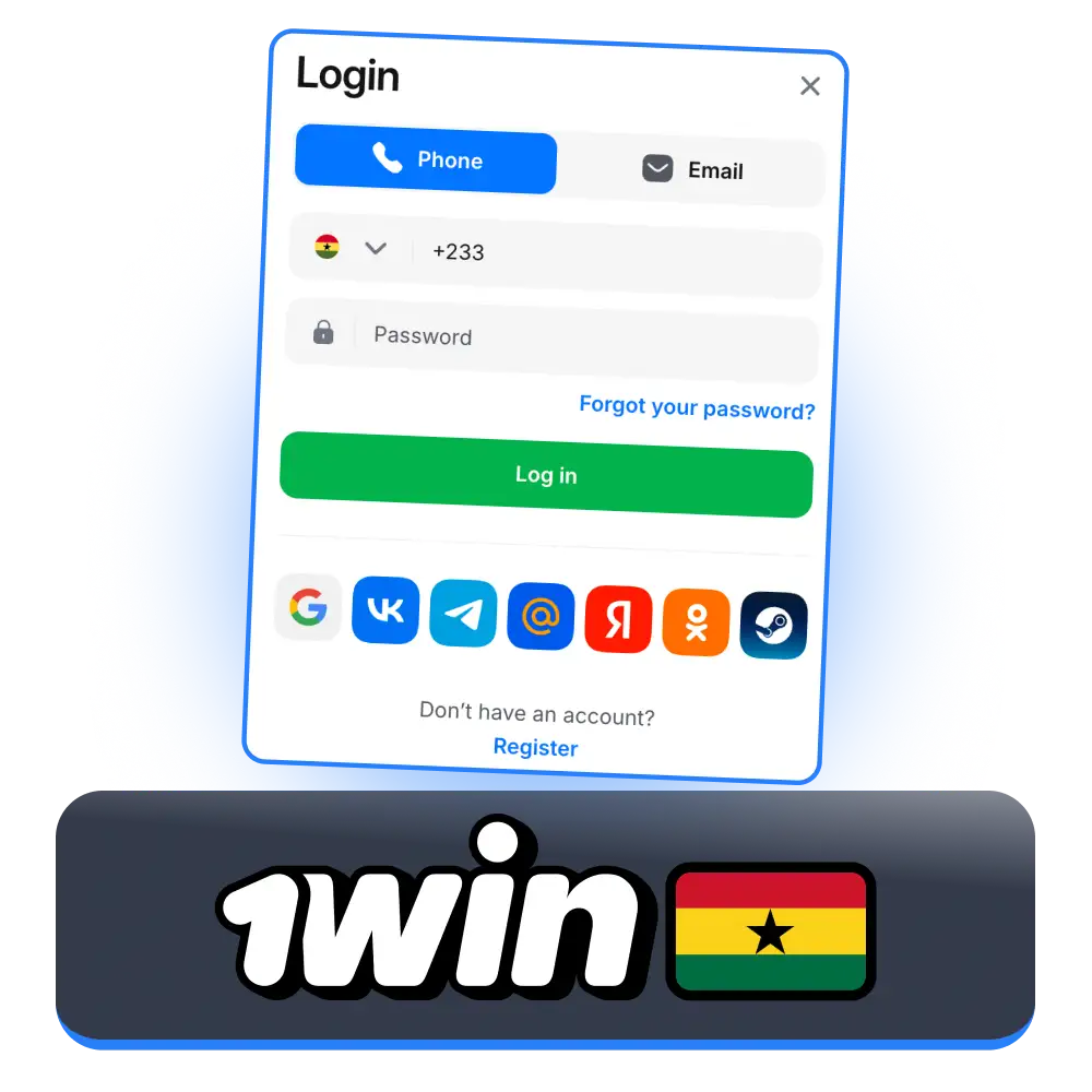 Log in to 1Win Ghana and enjoy full access to your account.
