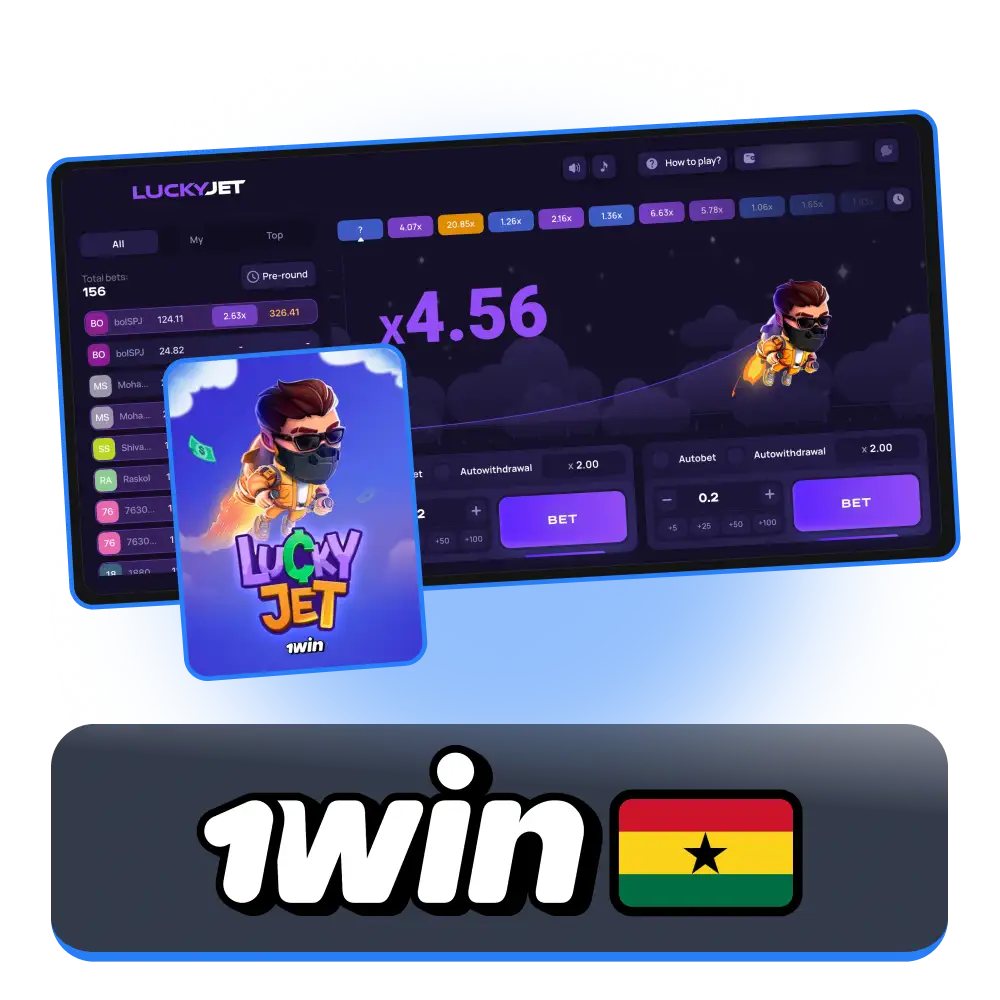 Enjoy Lucky Jet at 1Win on any device with easy access.