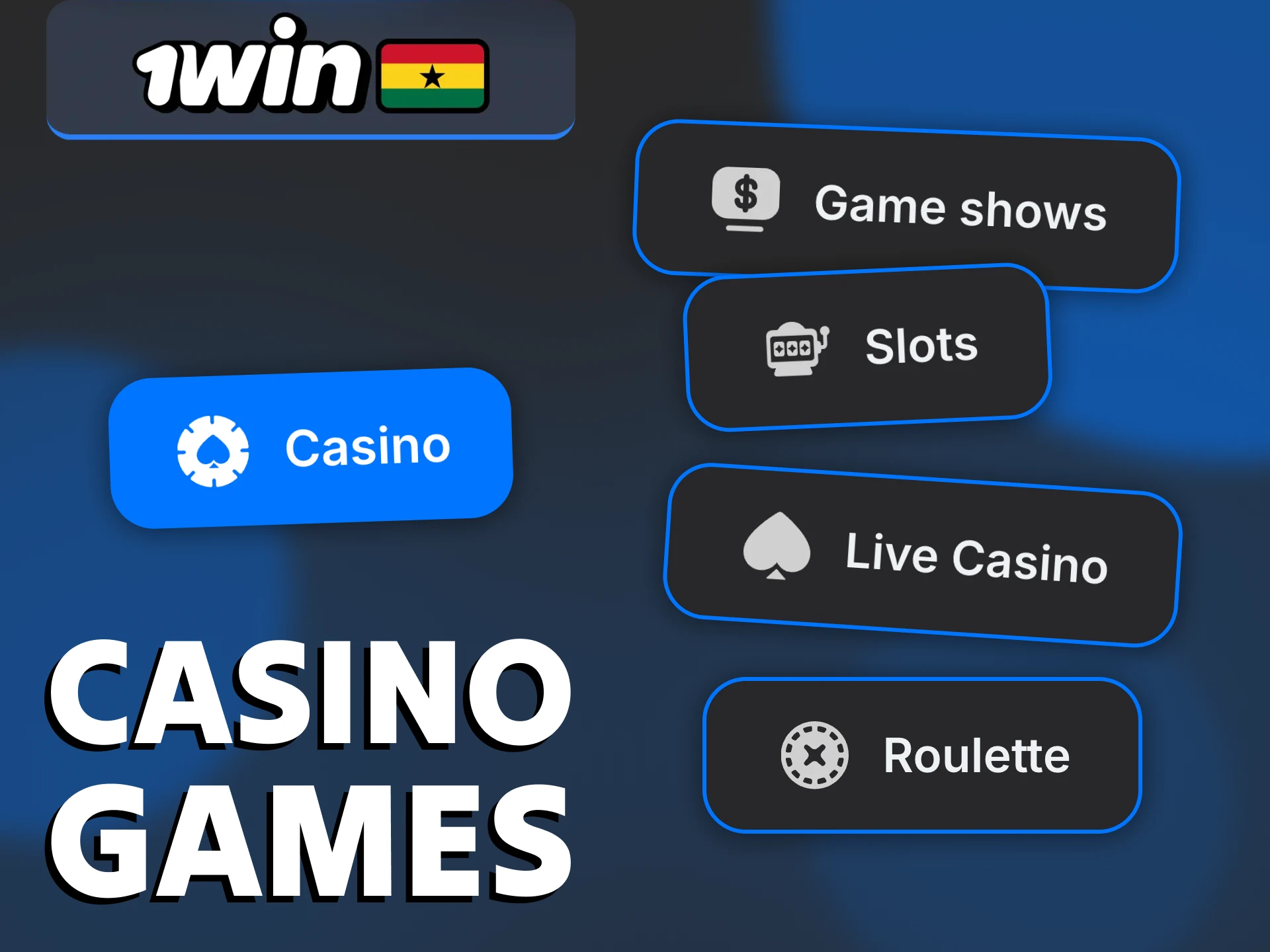 The 1Win casino section presents various of games.
