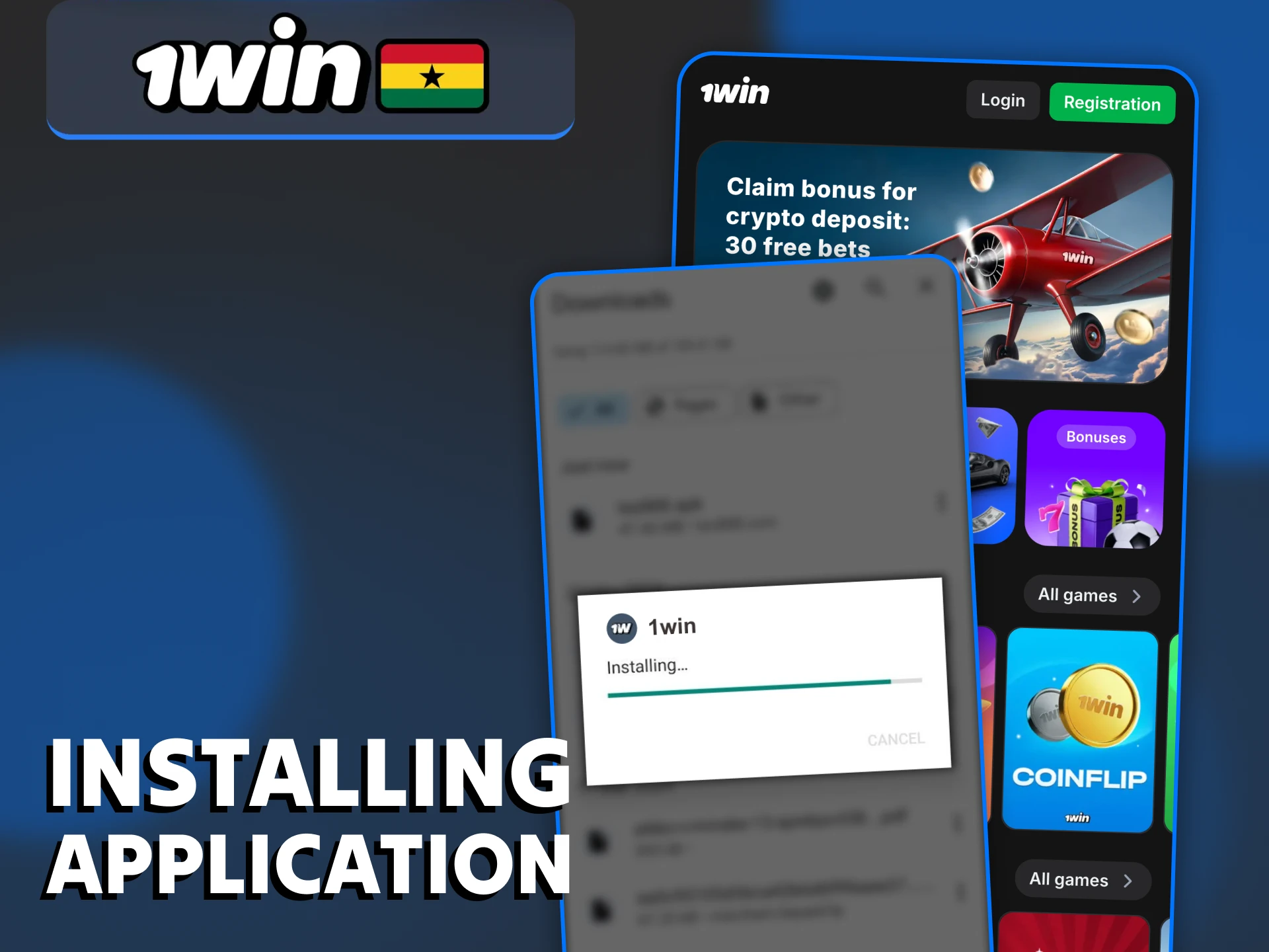 Follow the steps to complete 1Win app installation.