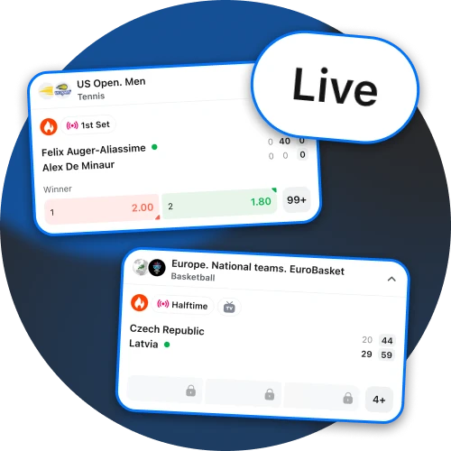 At 1Win app you can place in real time.