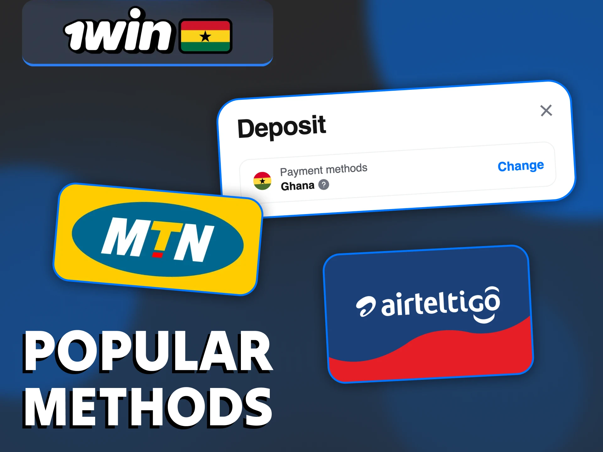 1Win platform offers to make deposits with popular methods.