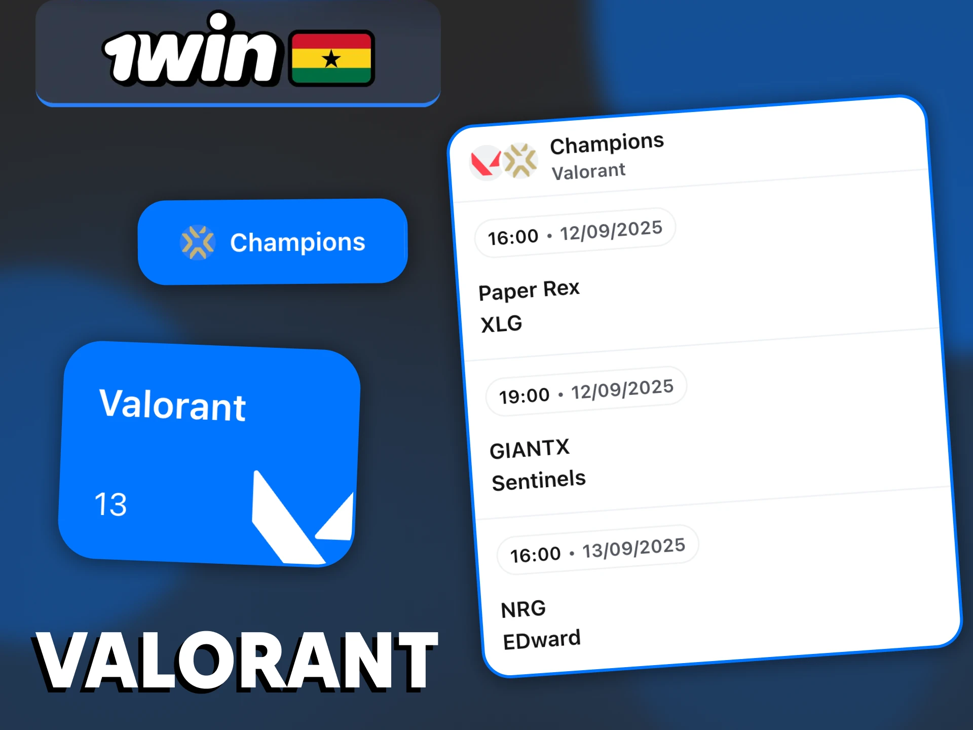 Bet on the latest Valorant tournaments easily with 1Win.