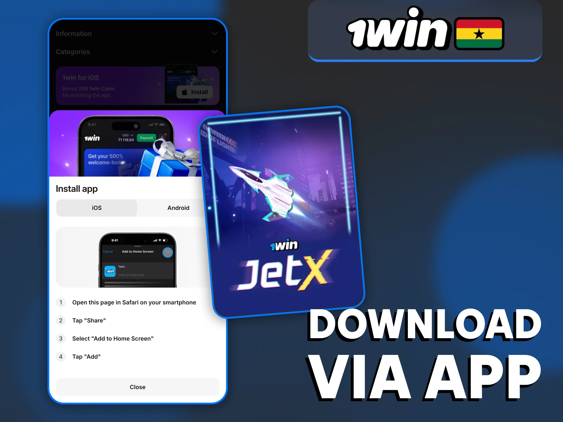Play JetX on your phone with 1Win mobile app.