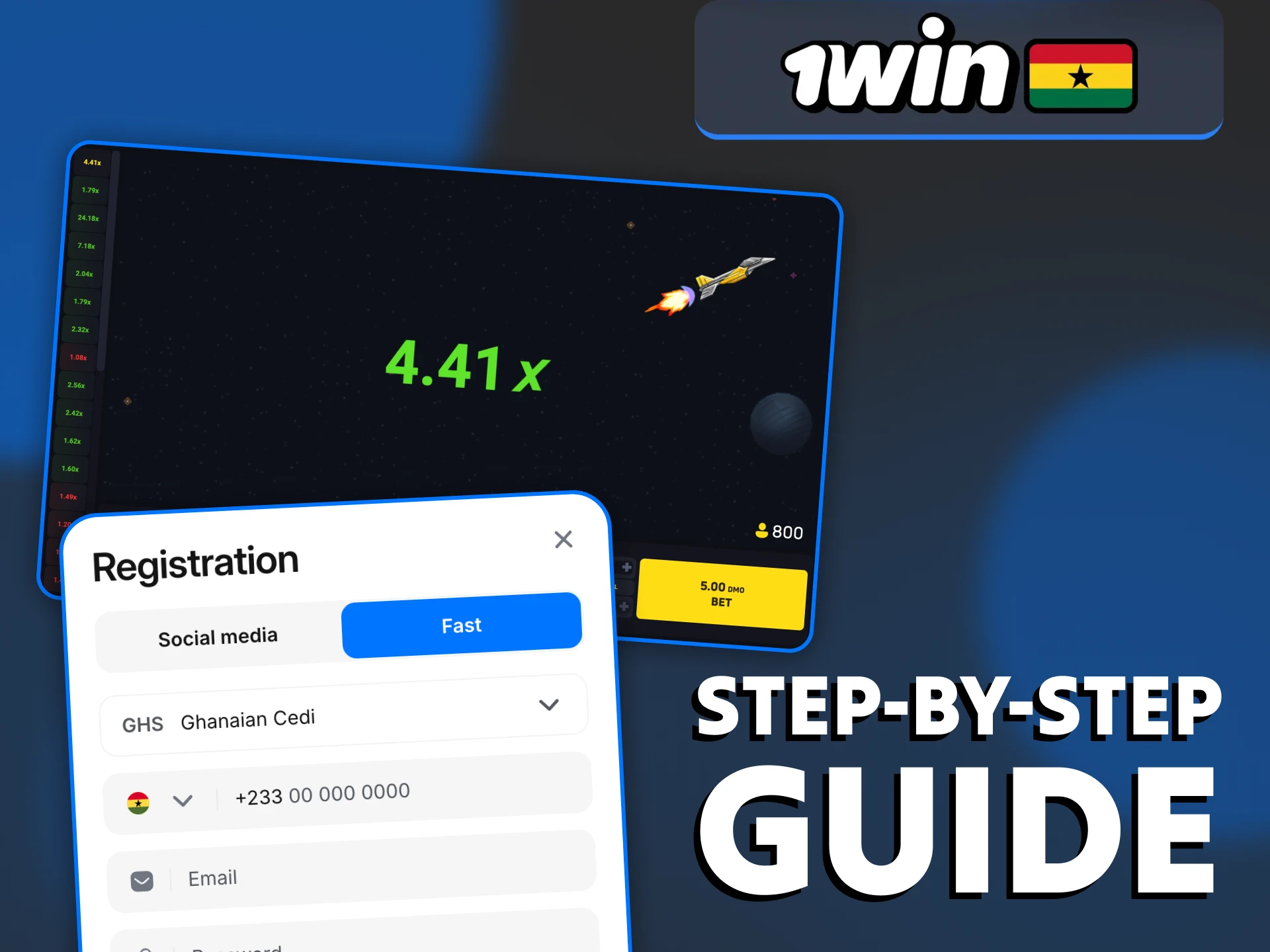 Follow the simple steps to start playing JetX on 1Win.