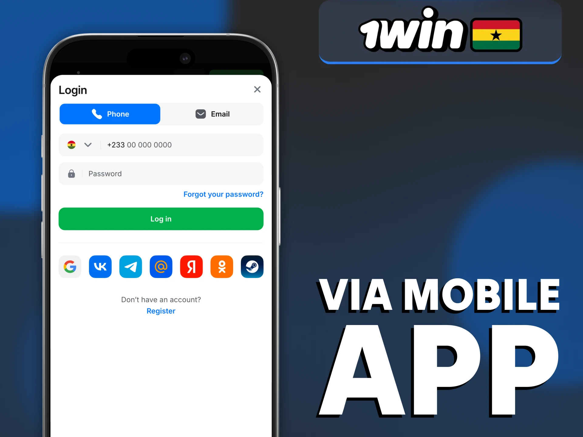 The process of login 1Win account via app is simple.