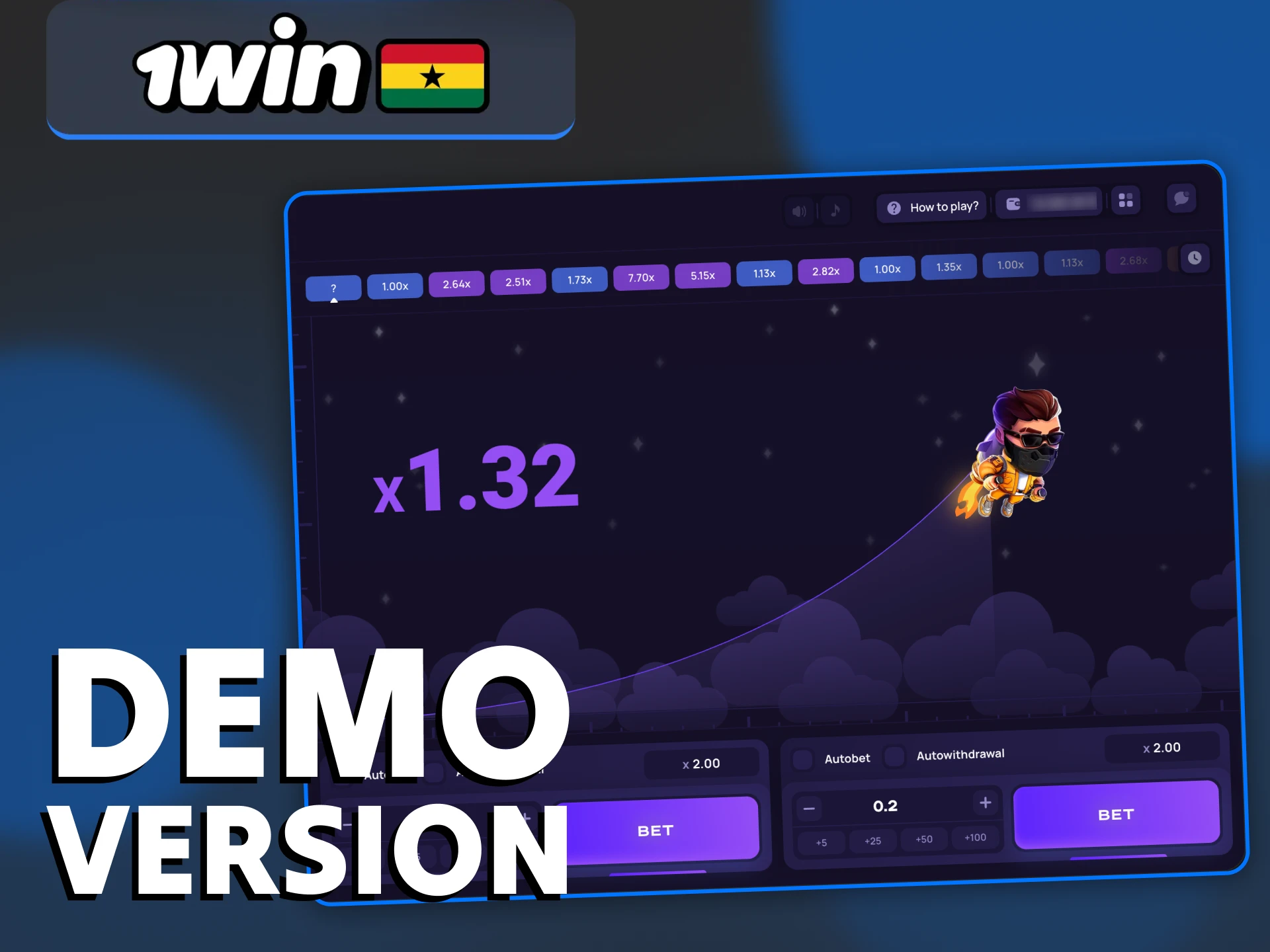 Try the demo version of Lucky Jet on 1Win.