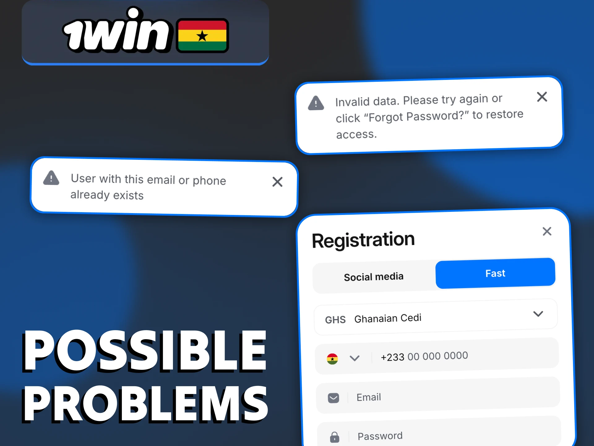 Meet some 1Win registration common problems and solutions.