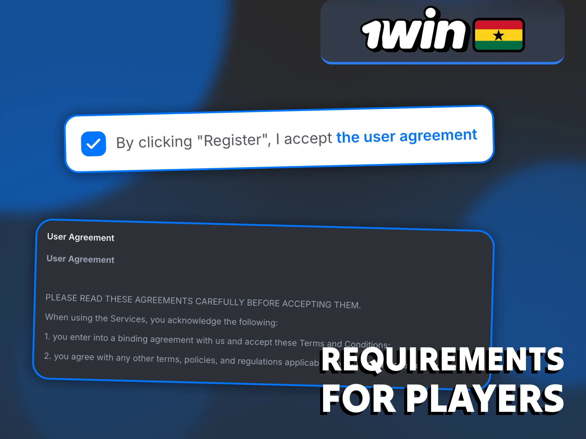 Meet the following rules to complete 1Win registration.