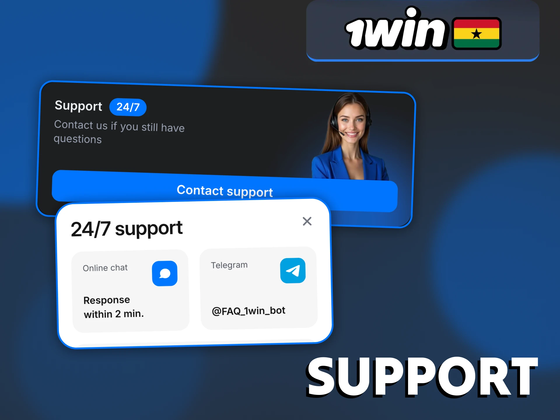 1Win support team is ready to solve your withdrawal problems.